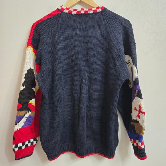 Faith Mtn. Womens Vintage 90s Novelty Cottage School Teacher Cardigan Sweater L - Picture 7 of 11